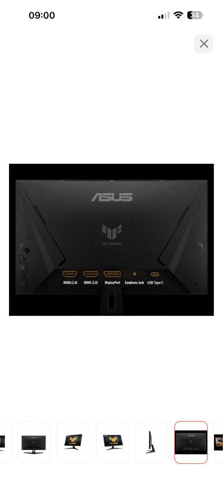 Монитор 27" asus tuf gaming VG27AQ5A
