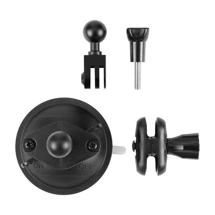 Ventuza suport cu rotire pe bila pentru camere de actiune DJI Osmo Action / GoPro