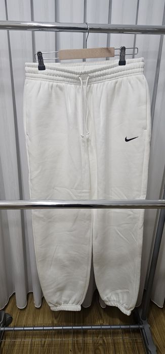 Pantaloni de trening Nike Phoenix Fleece Crem/Alb Mărimea M