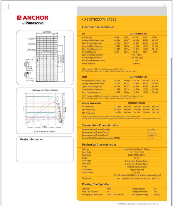 Солнечный панель Panasonic 620w yaponiy maxsulot
