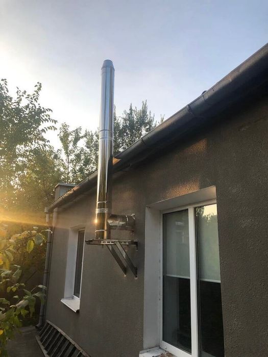 Horn de inox Coș de fum Burlane din inox izolate!