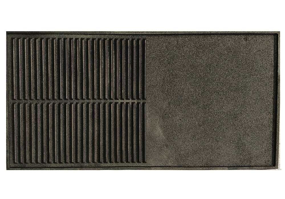 Чугунена плоча двулицева