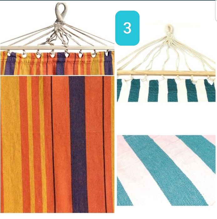 Хамак с Дървени рейки, Парашутен Памучен Мрежа Стол Hamak Хамаци Люлка