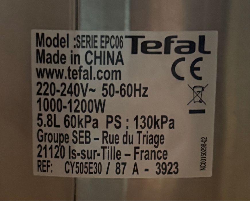 Oală sub presiune, electrică, TEFAL