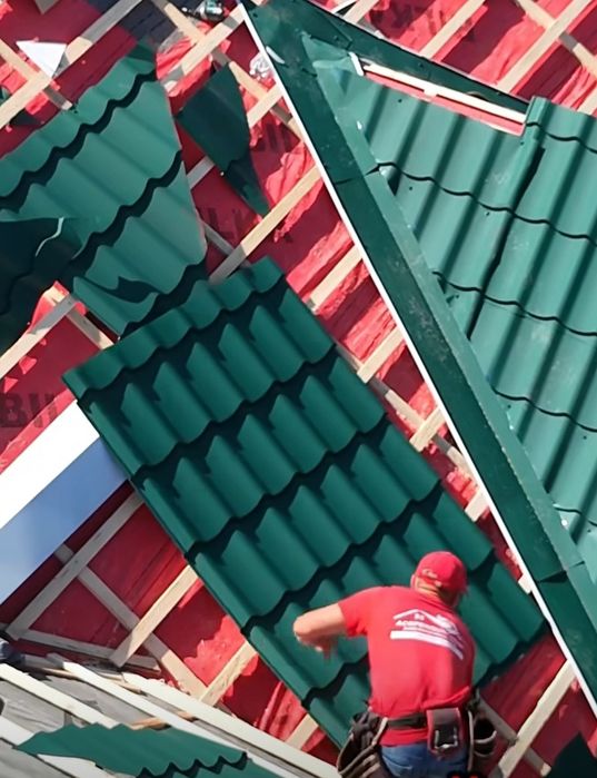 Montaj acoperis tigla metalica si ceramica reparati si urgente.