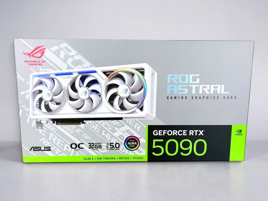 ASUS ROG Astral GeForce RTX 5090 32GB GDDR7 OC Edition Aura Sync White ЧИСТО НОВА!