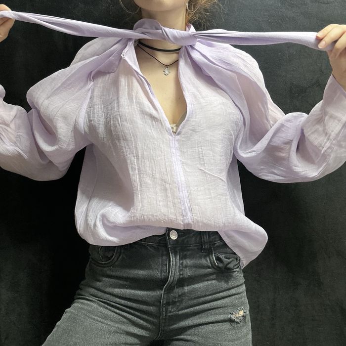 Cămașă liliac Mango Suit