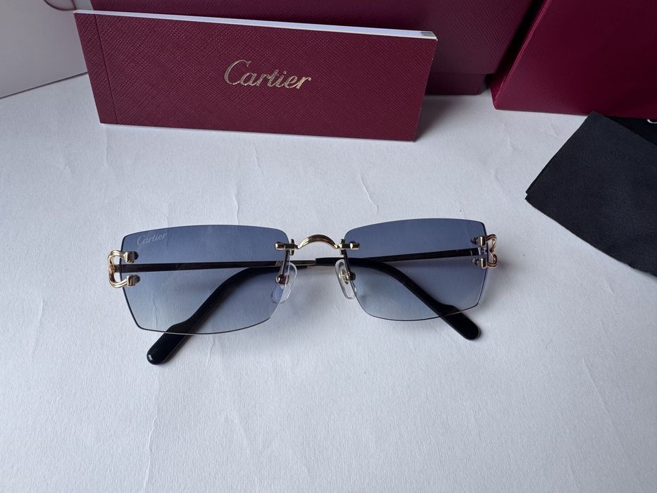 Ochelari de soare Cartier Rectangle-Rimless CT0550S 56-18 140, Noi