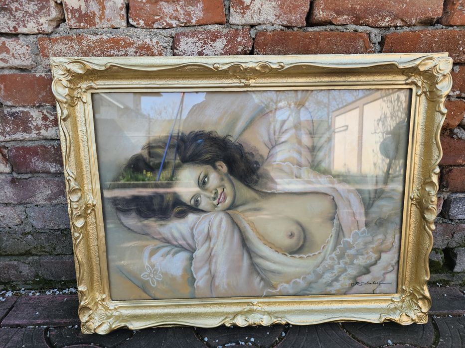 Tablou pictat pe carton de Constantin Radulescu