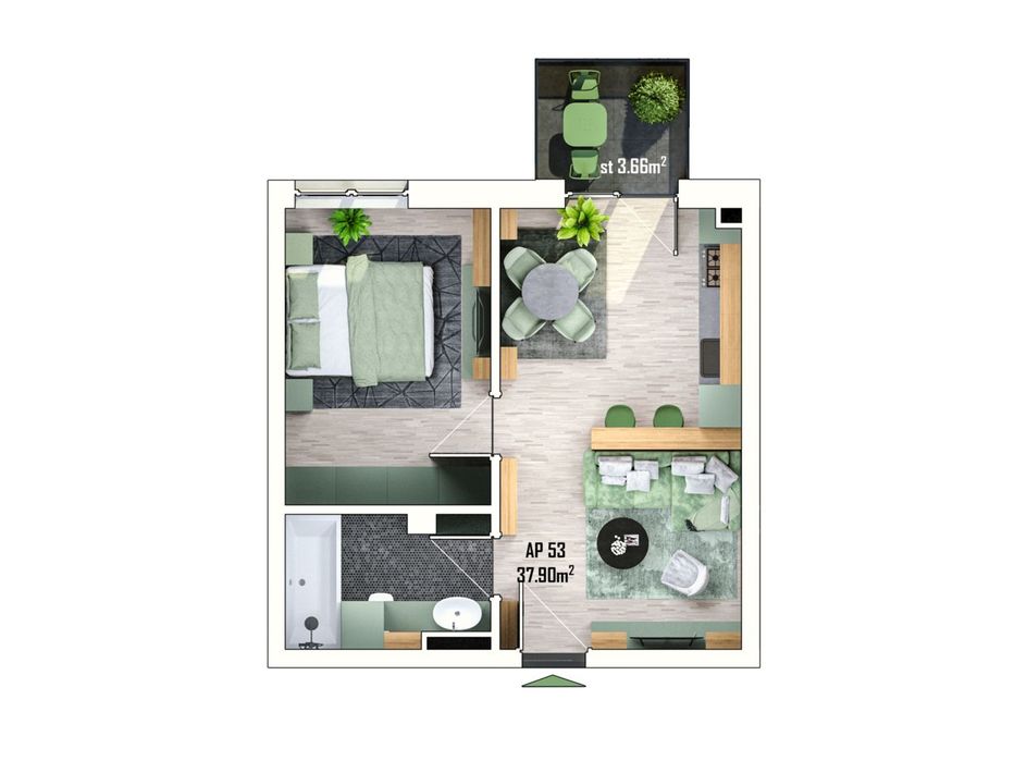 2 camere | Estimo Park | Parc & Grădiniță | FINISAT