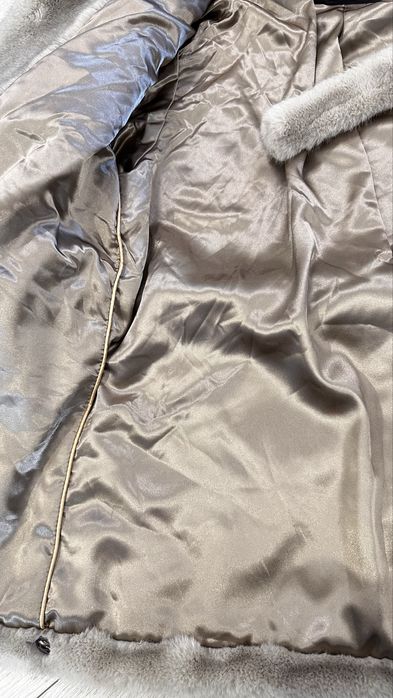 Эко шуба на поясе