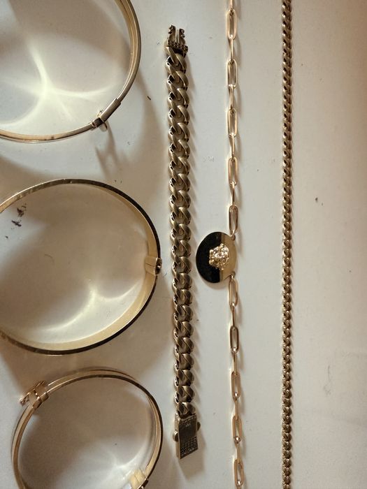 Aur 14 k Pret 420 gr.  Bratara, Lant, inel