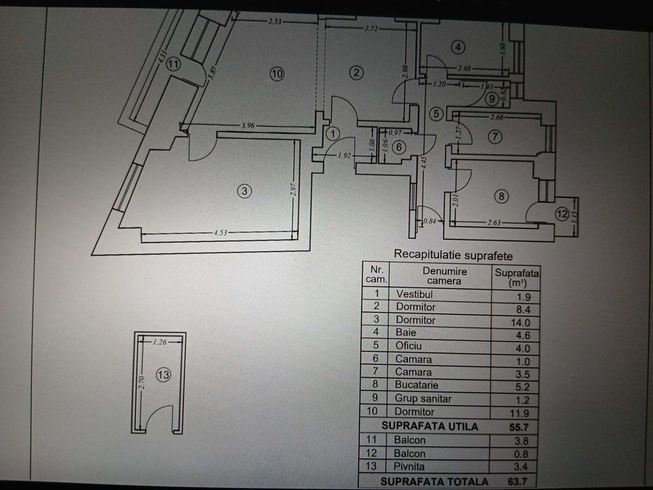 Vand 3 cam 64 mp et 2/3 Bd Cantemir sau schimb cu apartament in Brasov