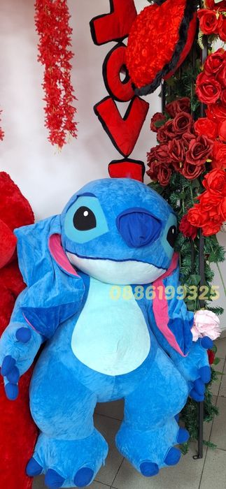 Гигантски плюшен Стич Голяма плюшена играчка Стич 120см Stitch подарък