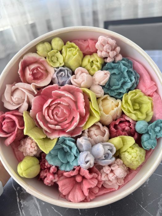 Зефирные букеты, 3D открытки