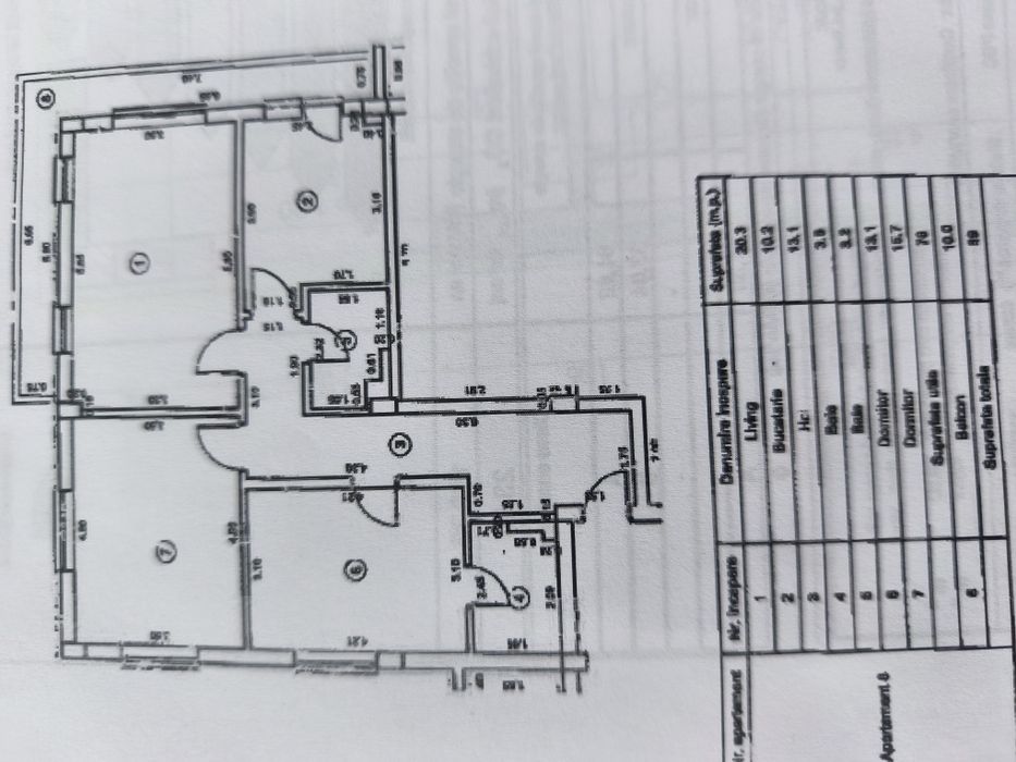 Apartament 3 camere 89mp