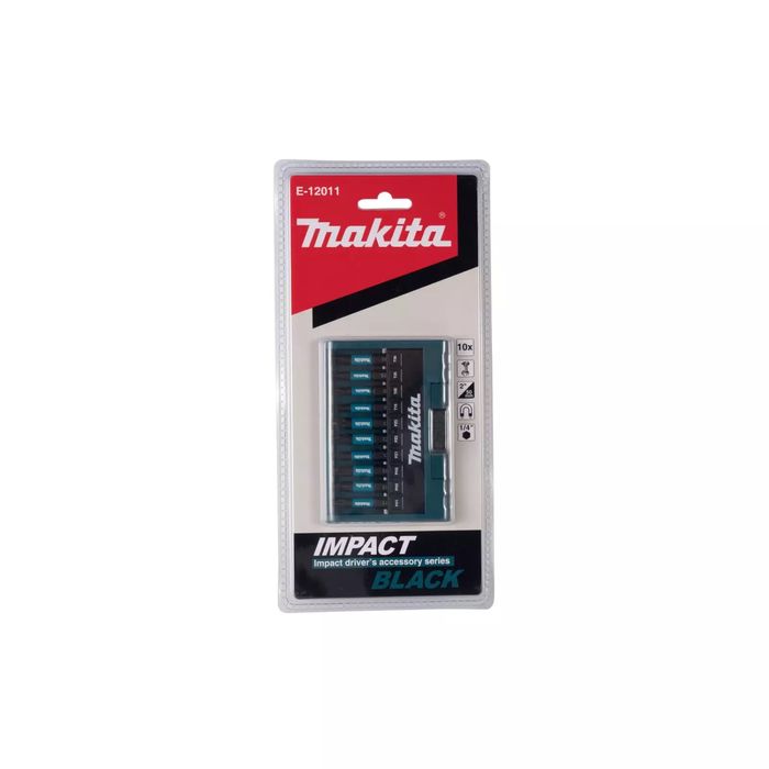 Комплект ударни накрайници Makita Impact Black E-12011, 1/4", 10 части
