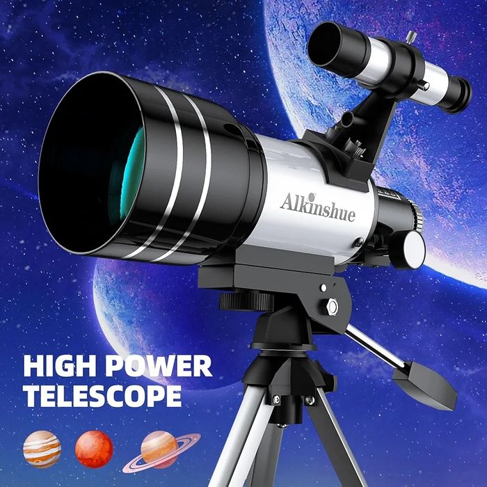 Астрономически Телескоп Alkinshue 70х400mm, Адаптер за Телефон, Статив