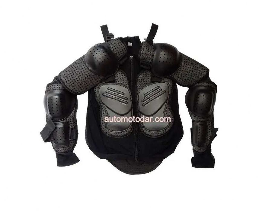 Детски крос атв комплект каска очила ризница наколенки