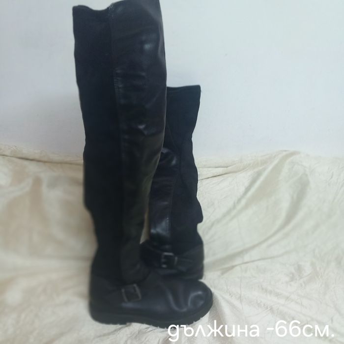 Високи черни  дамски чизми -N38