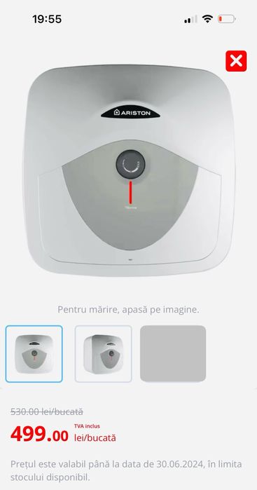 Boiler Electric Ariston, 30 l,  stare perfecta de functionare