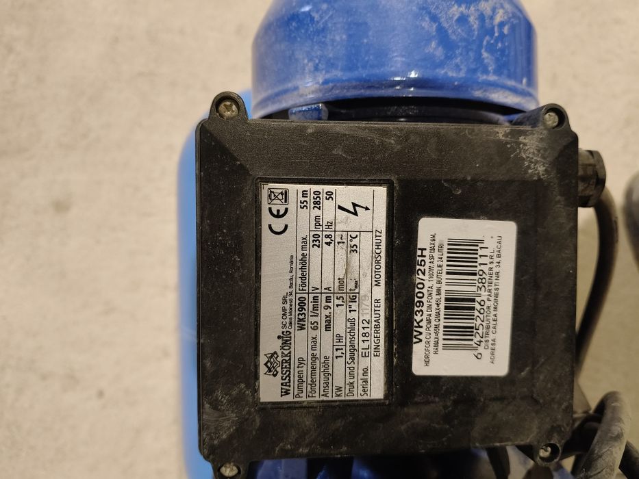 Hidrofor cu pompa autoamorsanta