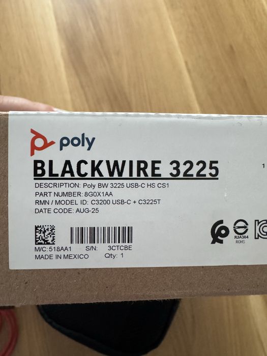 Casti Poly Blackwire 3225