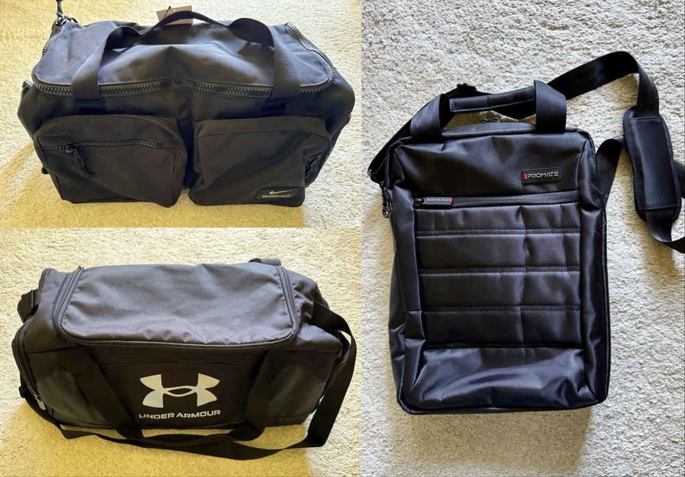 Set 3 genti: Nike Utility S, Under Armour Undeniable 5.0 XS, Promate Rebel MB