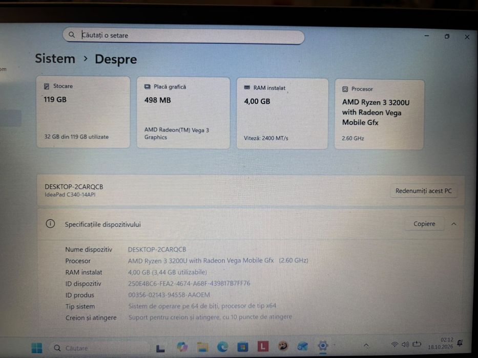 Lqptop Lenovo IdeaPad C340-14API convertibil 2in1