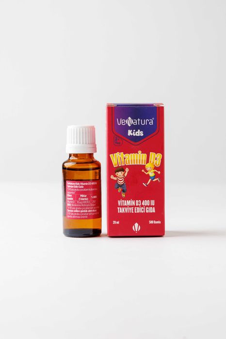 Bolalar uchun vitamin D3 tomchi Venatura Kids, 400 IU 20 ml