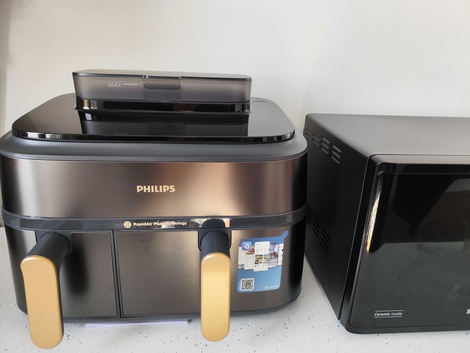 Friteuza dubla cu aer cald si abur Philips Airfryer