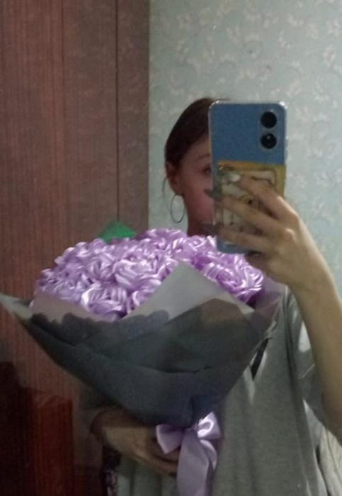 Букет из атласных лент