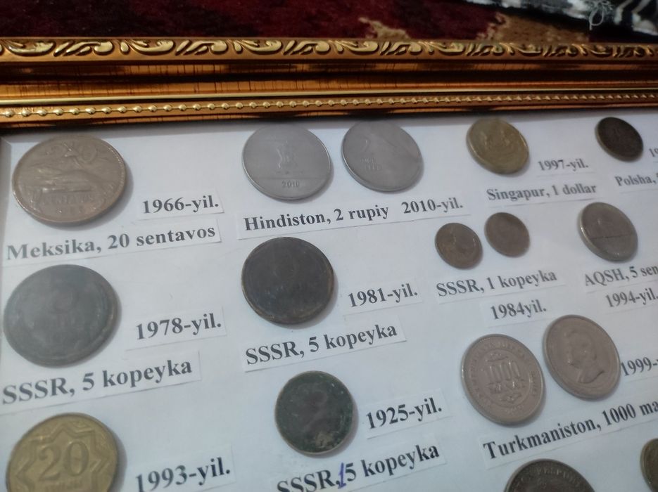 Turli davlatlar tangalar kolleksiyasi