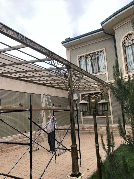 Навес казирок перилла решетка