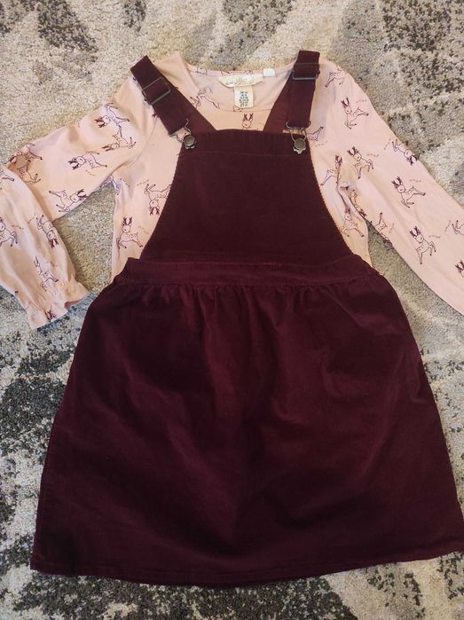 Комплект сукманче и блузка H&M ръст 140