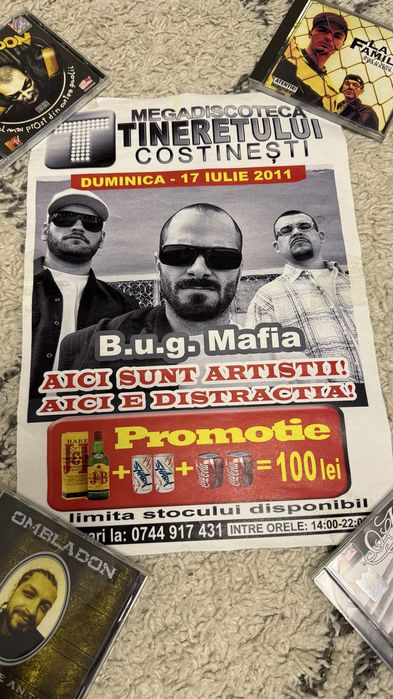 Bug B.U.G Mafia poster/ afis  concerte
