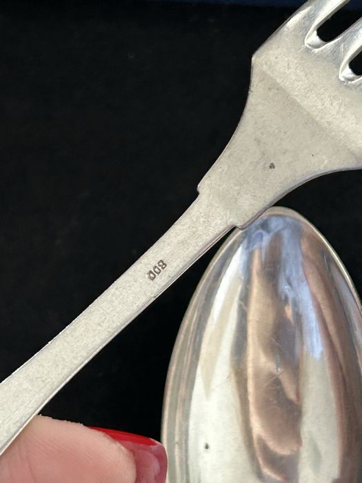 Tacamuri argint masiv 800, set 6 persoane