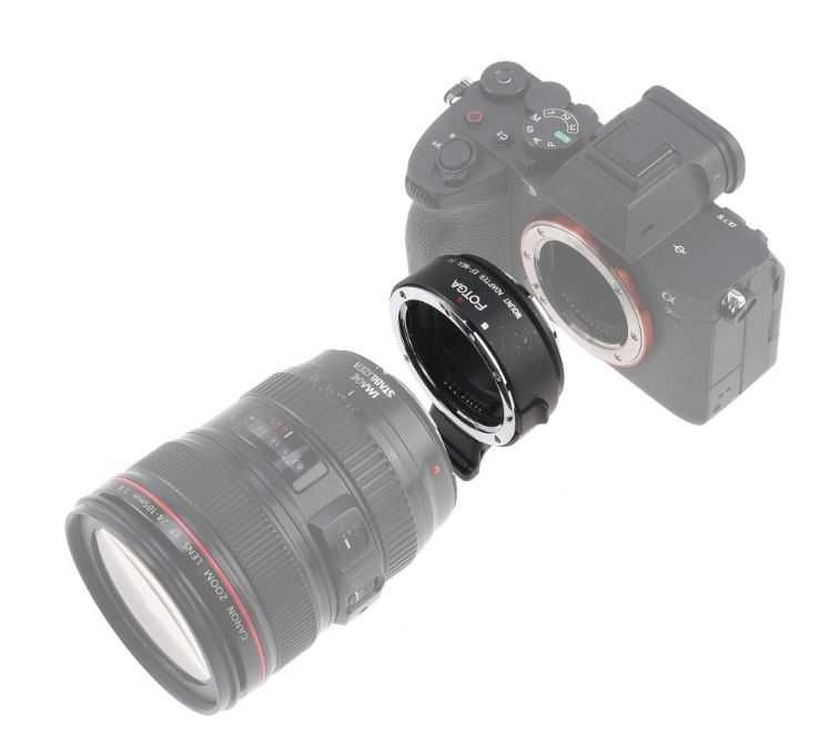 Автофокусен адаптер FOTGA Ring EF-NEX Canon Lens to Sony E mount + Гар
