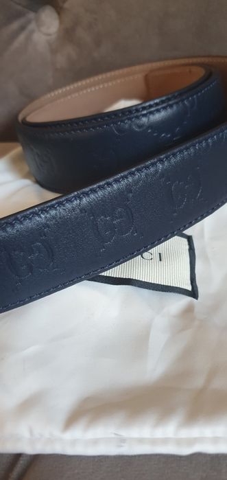 Curea gucci piele naturala bleumarin