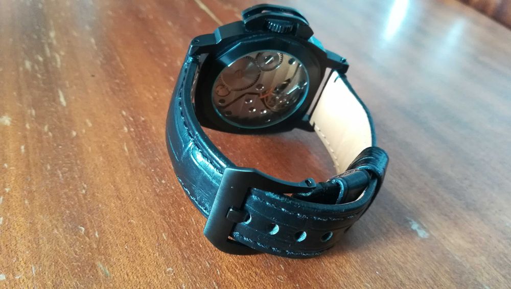 Часовник Parnis 44mm black dial Механичен Seagull 6497