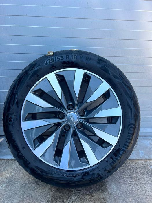 Set 4 jante originale Audi A6 C8 R18 + Continental 225/55 R18 – DOT 2024