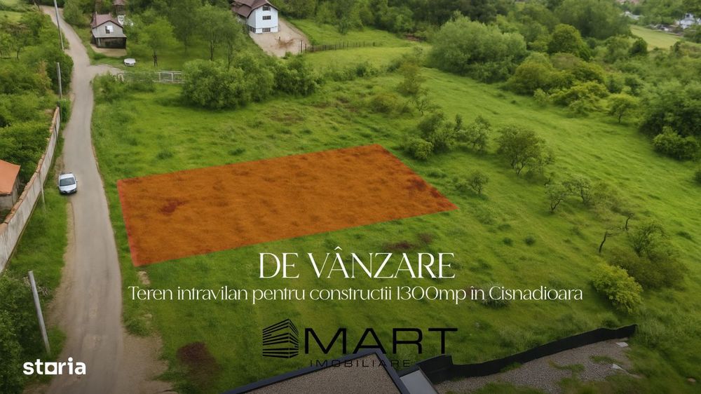 Teren intravilan 1300mp Cisnadioara str. Ciresilor