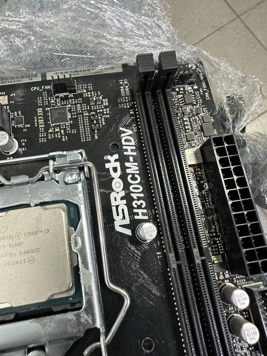 Компелкт процессор i3 9100 + плата H310 + кулер