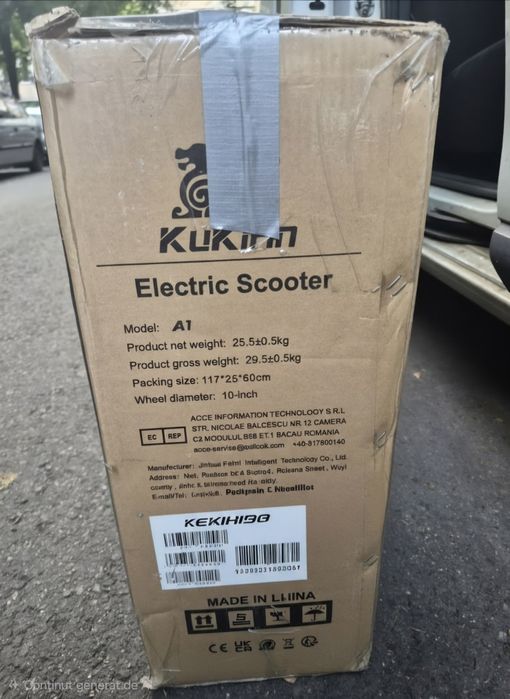 Vând trotineta electrică Kukirin A1 A1