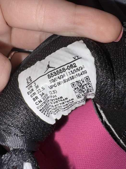 Pantofi Jordan 1 Low 36 alb gri negru roz Noi nepurtati New never worn