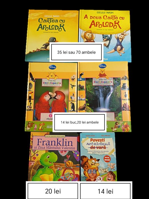 Cărți Disney,Franklin,Erus,Enciclopedia Deagostini,Pisicile Razboinice,Apolodor,cărți povesti impecabile,Biblia pt copii