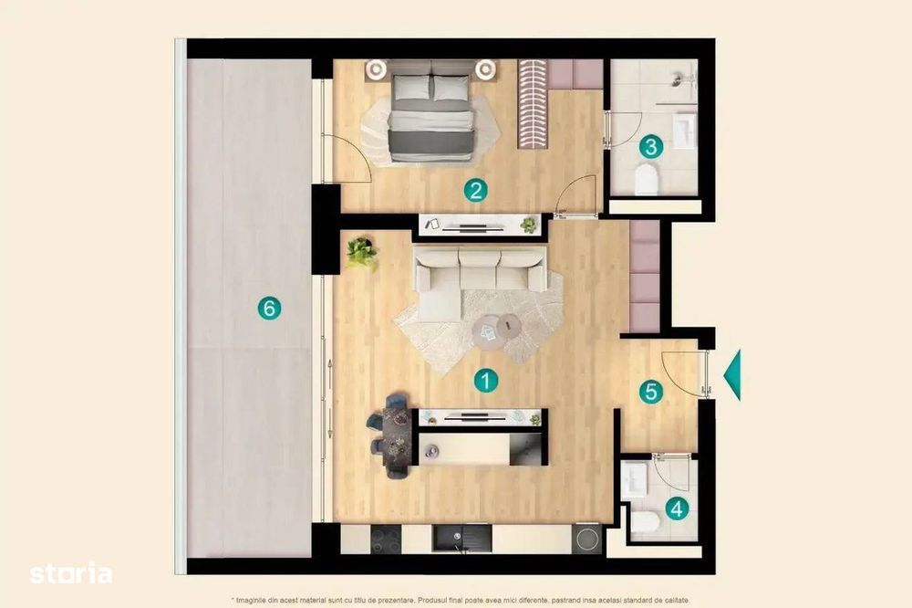 2L: 2 camere cu balcon de 18,5 mp, KronenPark Pipera Voluntari