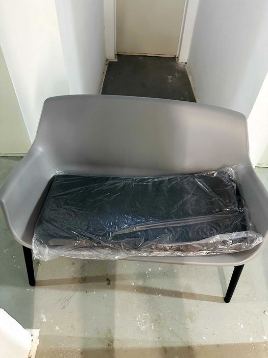 Canapea 2 persoane + Perna Grafit/Antracit Mobilier Gradina Bica Luxor