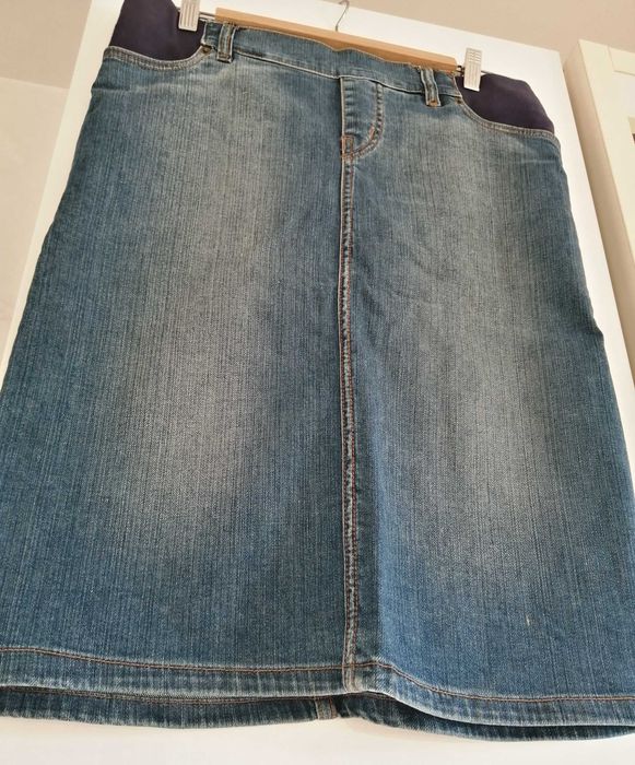 Fusta Blossom Jeans gravide denim made in Italy masura 26 bumbac