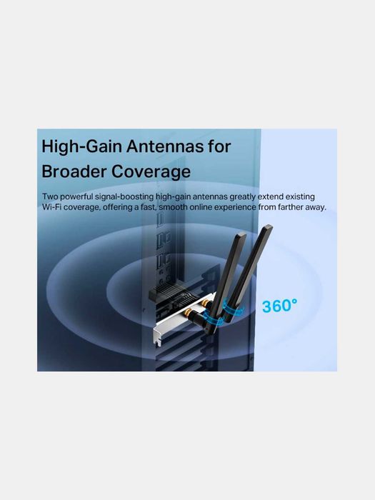 Tp-Link PCI Wifi 6 bluetooth адаптер приёмник wifi qabul qiluvchi